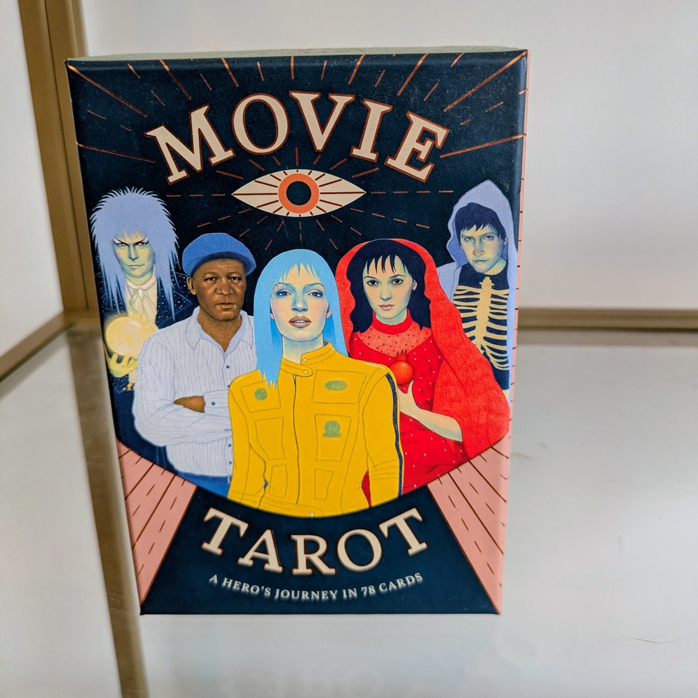 Movie Tarot Deck - Illustrated Tarot Cards in Navy & Coral